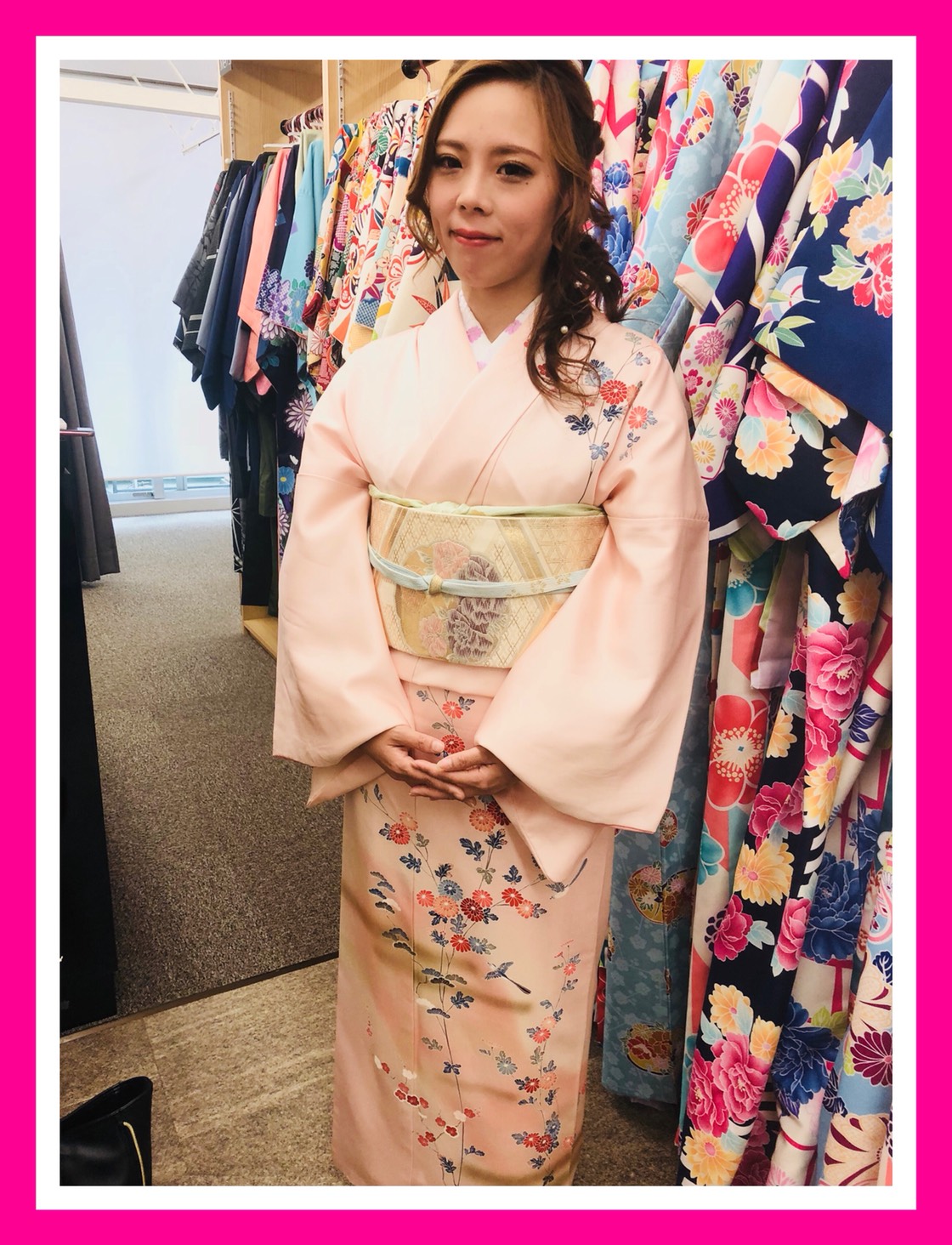 可愛い訪問着♡｜着物レンタルVASARA渋谷店