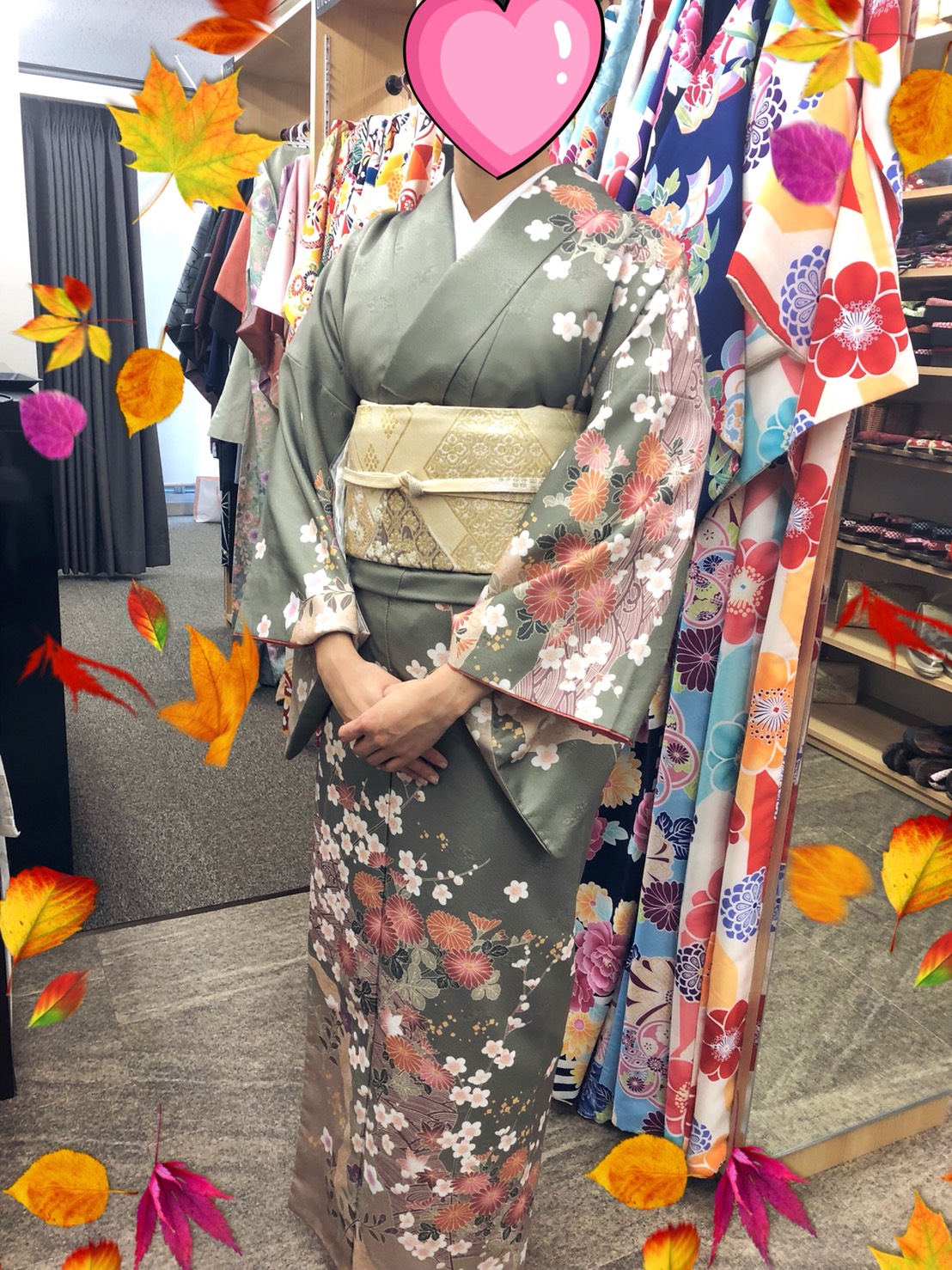 秋コーディネート(^^♪|着物レンタルVASARA渋谷店
