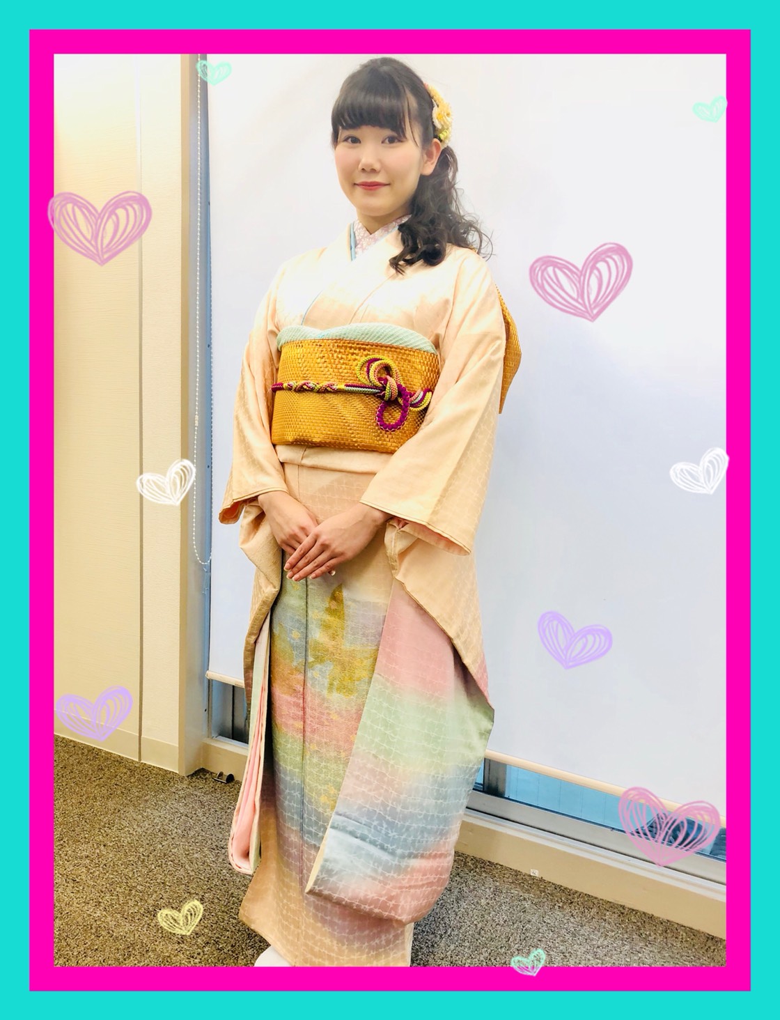 振袖で年賀状撮影♡｜着物レンタルVASARA渋谷店