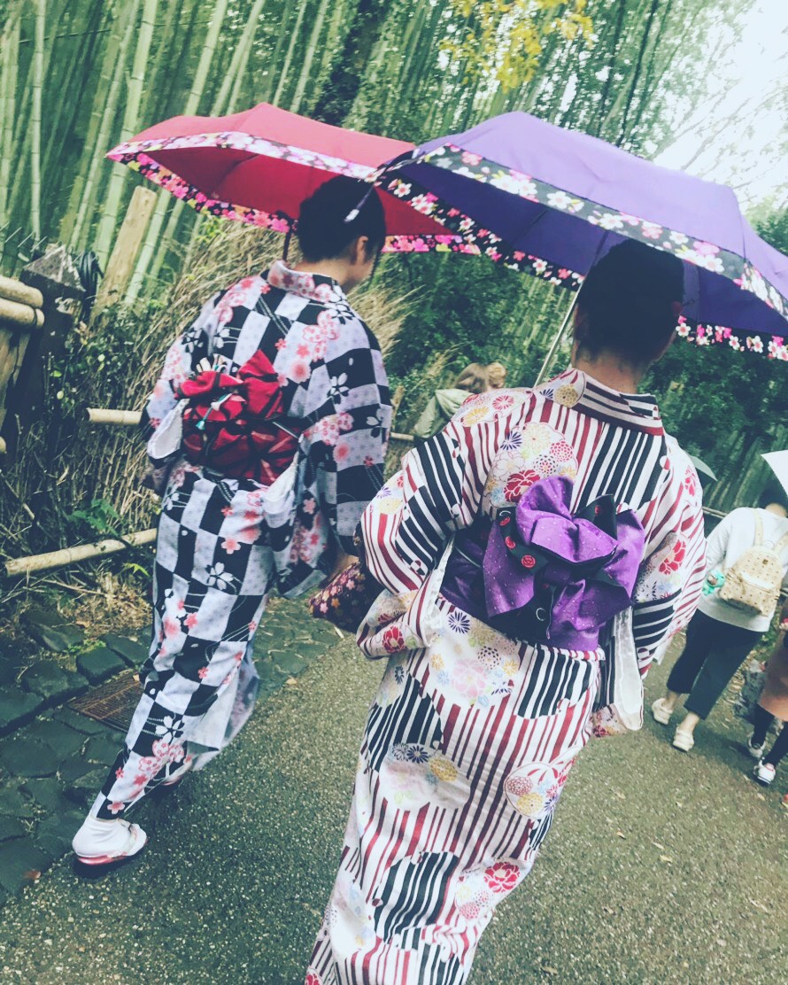 雨でも平気！キモノで京都散策を満喫♫