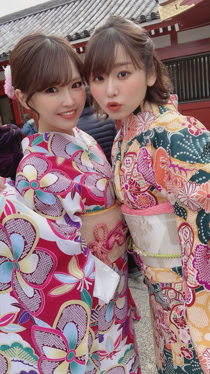 華やか金糸入り着物と二尺袖コーデ♡