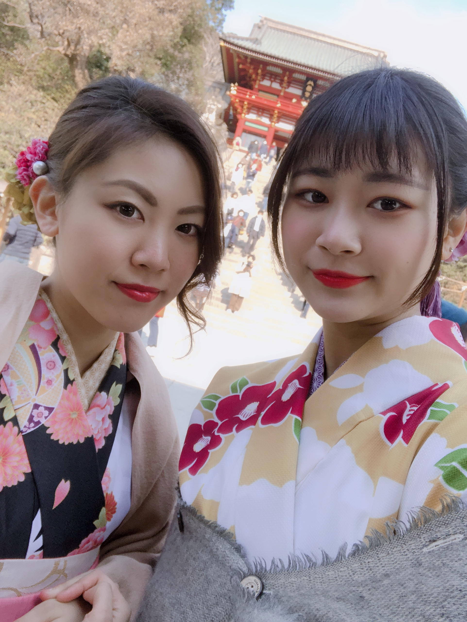梅の花にいちご飴