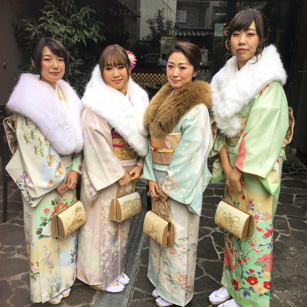 訪問着で浅草ランチ♡
