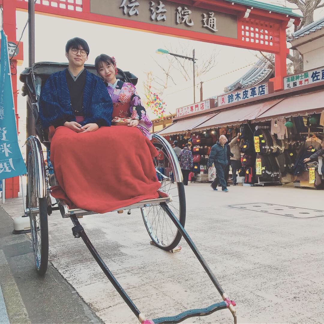 人力車で春を感じる♡
