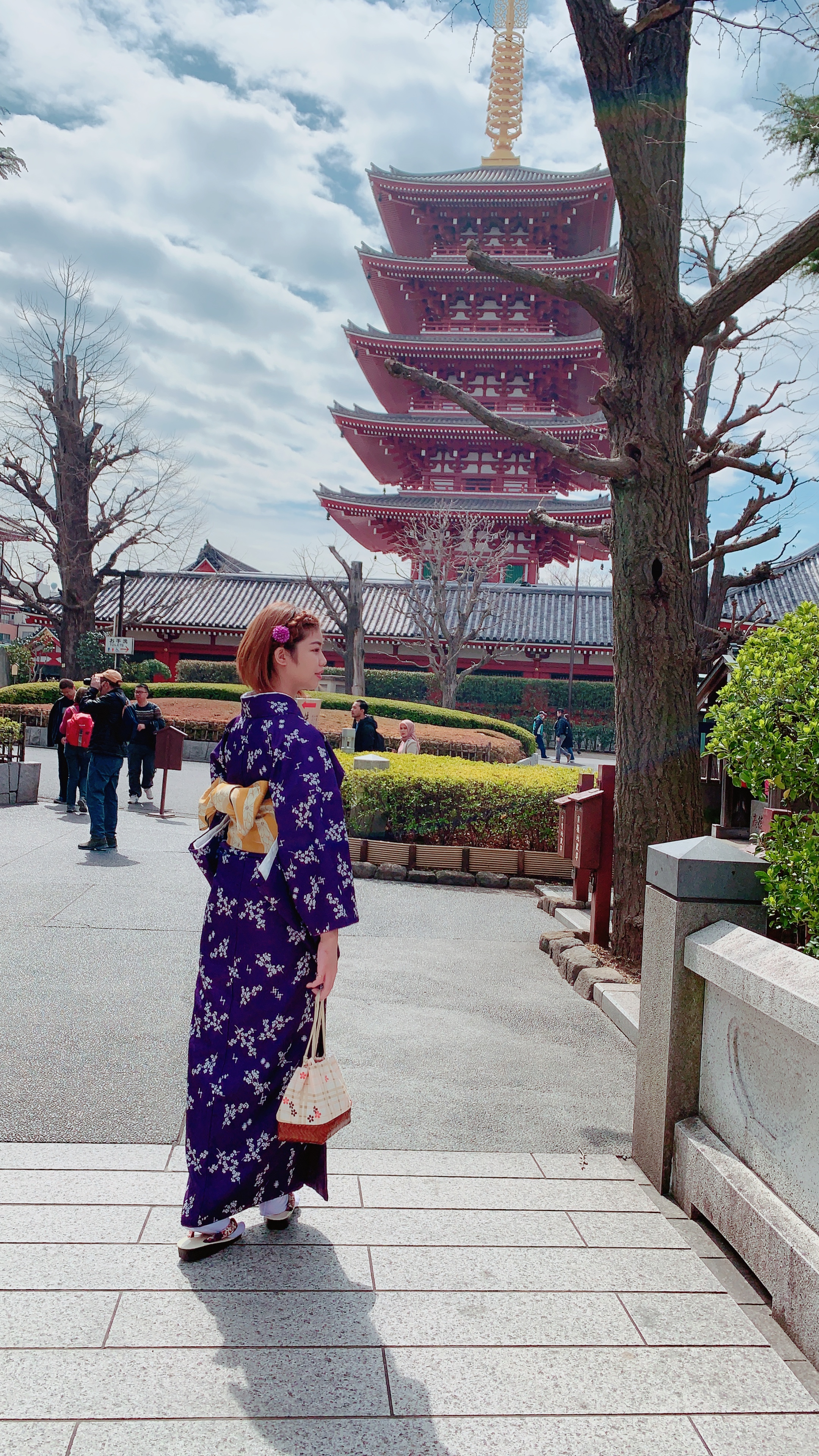 着物で浅草寺！