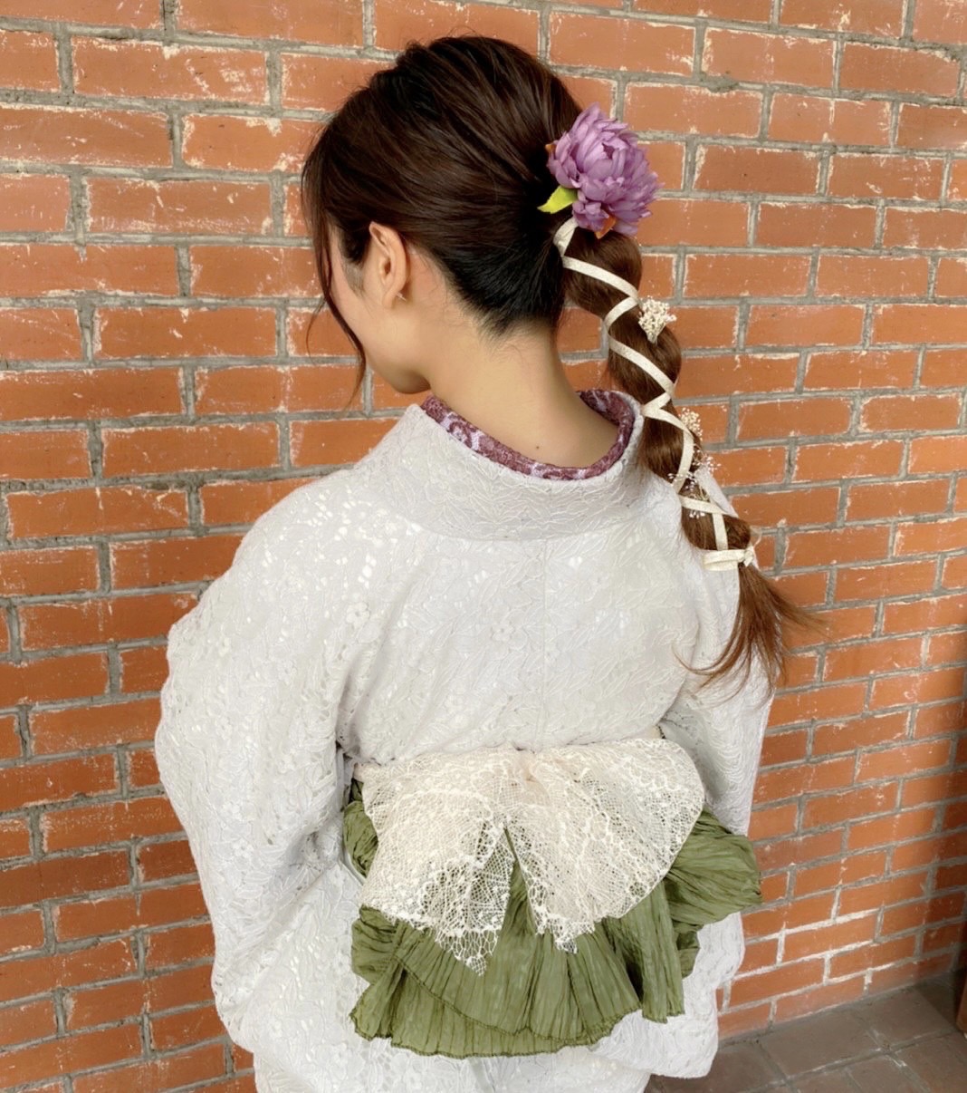 花飾りで可愛く☆
