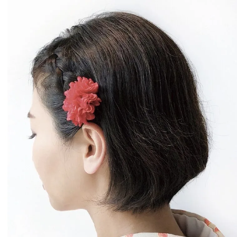 無料ヘアアレンジ 編み込みスタイル(着物レンタルVASARA)