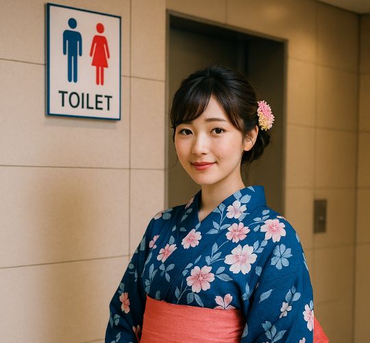 浴衣姿でのトイレ